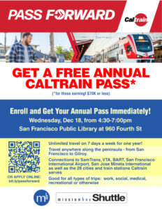 Mission Bay TMA.Caltrain Pass Forward flyer 112224